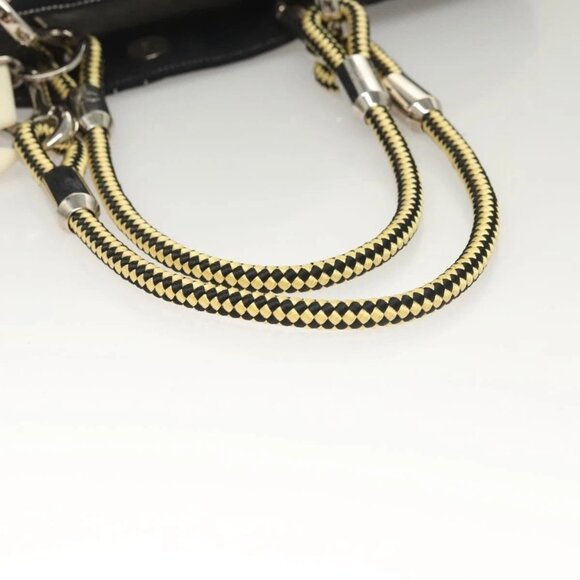 CHANEL Tote Bag Canvas Black Silver CC Auth BA4041 - Picture 8 of 15